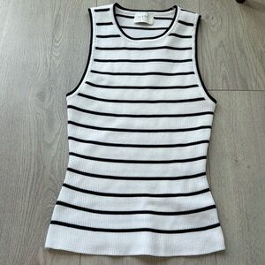 Dissh BILLIE BUTTER STRIPE KNIT TANK